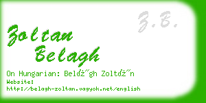 zoltan belagh business card